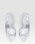 Mirror leather sandals