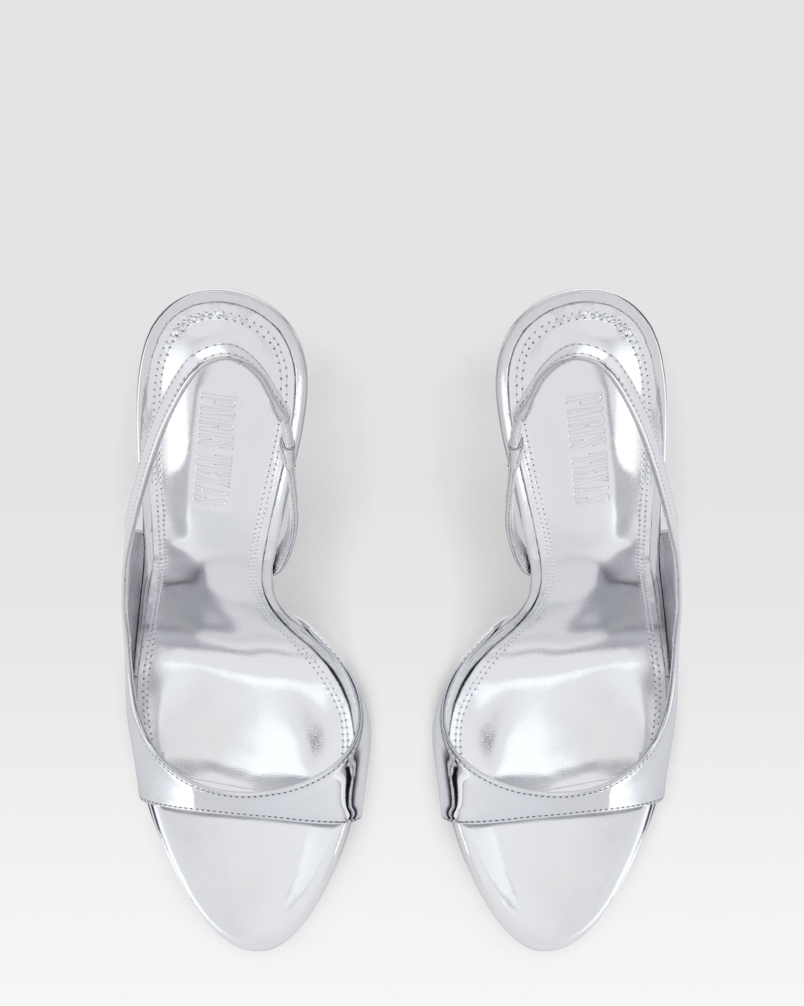 Mirror leather sandals