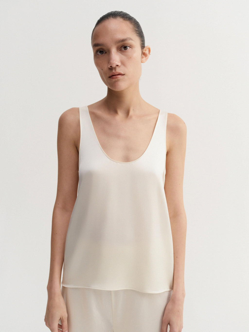 Romy Satin Top Vanilla
