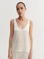 Romy Satin Top Vanilla