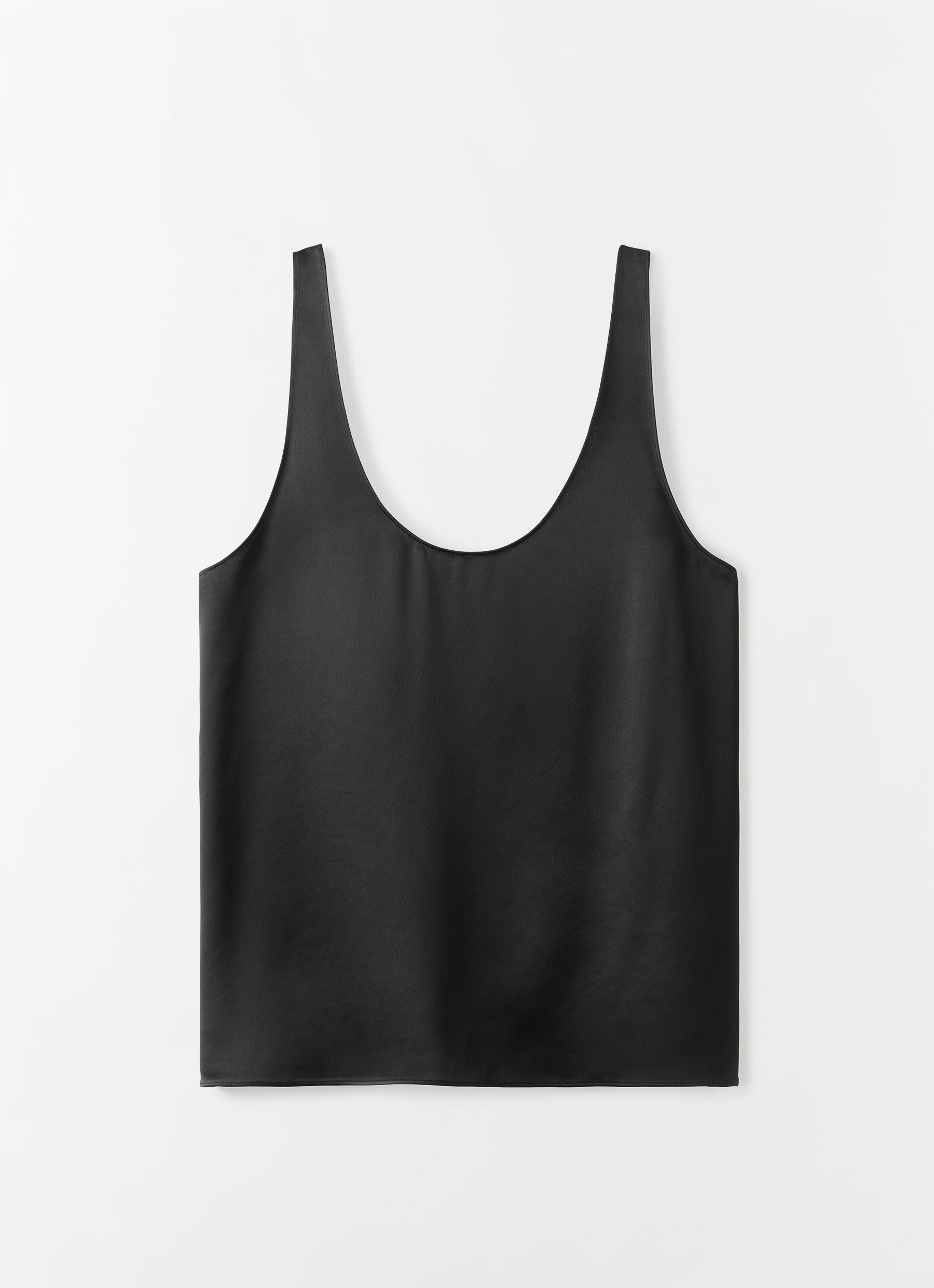 Romy Satin Top Black