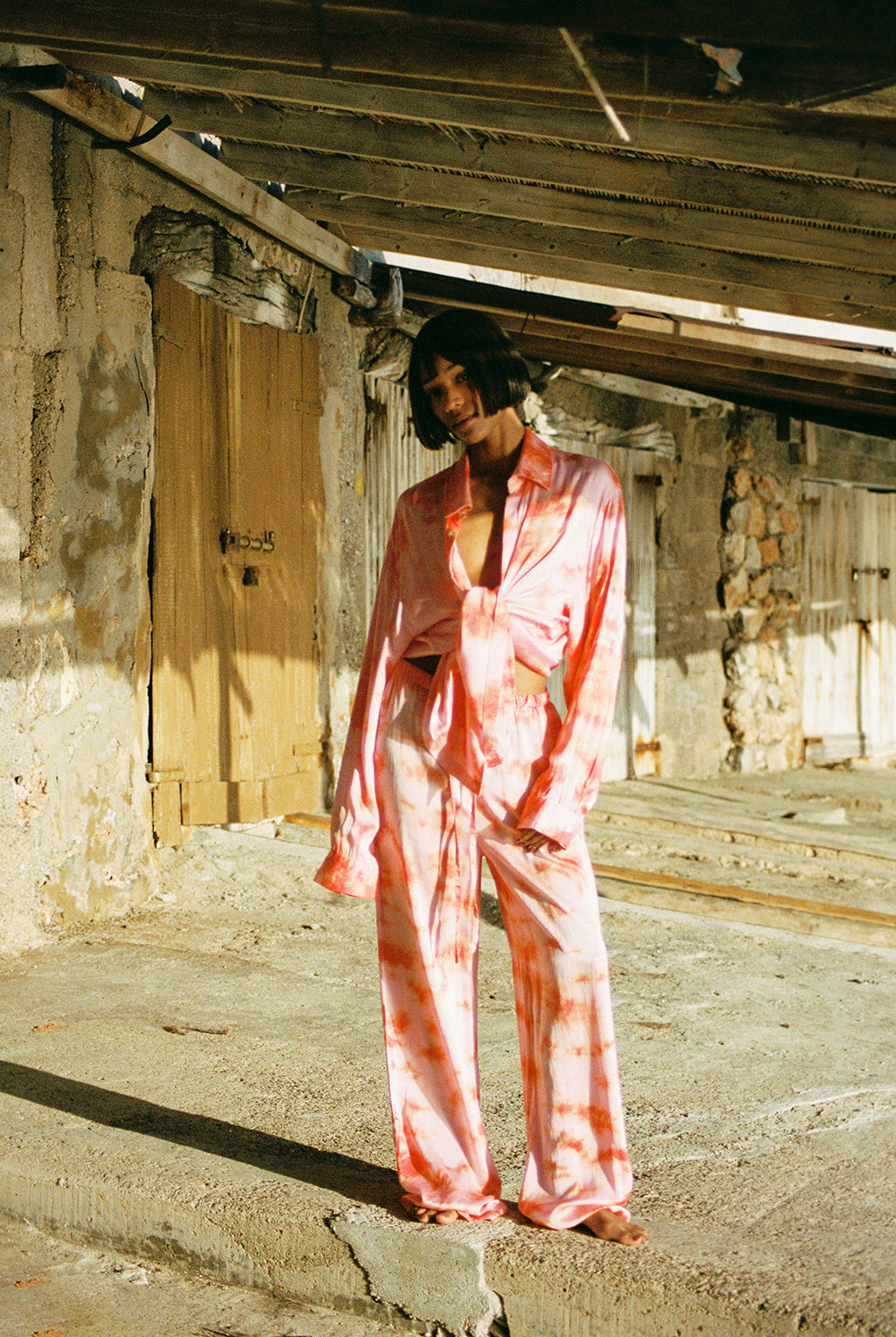Pink Three Piece Batik Set