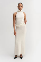 Umi Brushed Cashmere Skirt Cream