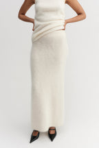 Umi Brushed Cashmere Skirt Cream