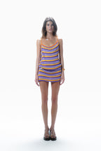 Stripe Knit Dress Sunset