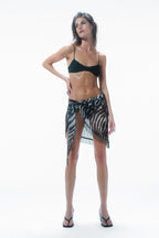 Isla Beaded Pareo Zebra