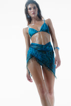 Isla Beaded Pareo Aquamarine