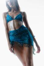 Isla Beaded Pareo Aquamarine