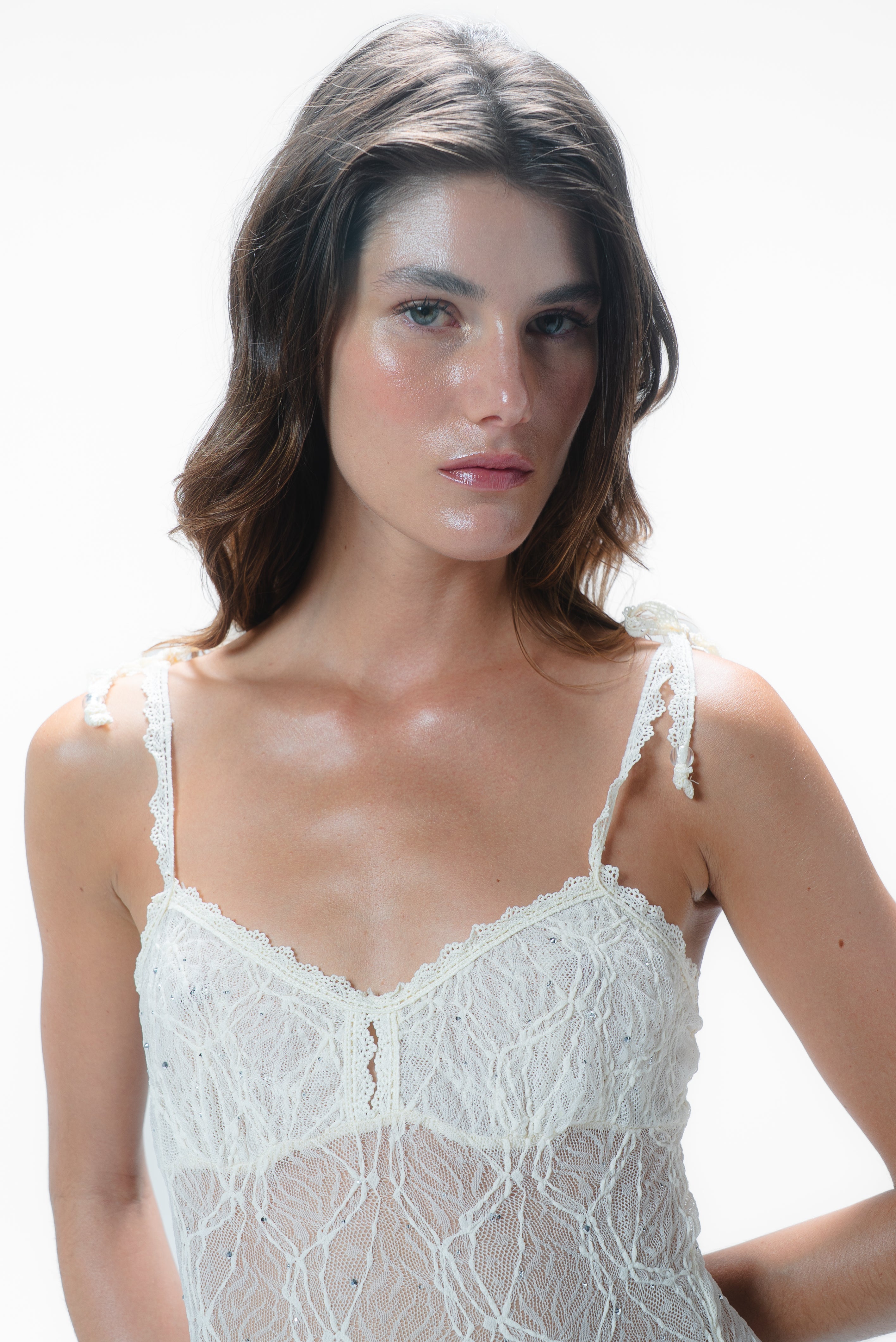 Penélope Mini Dress Pearl
