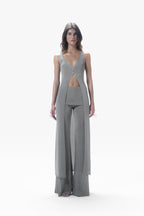 Dara Knit Maxi Top Silver