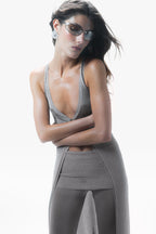 Dara Knit Trousers Silver
