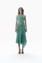 Syra Knit Skirt Emerald