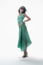 Syra Knit Skirt Emerald