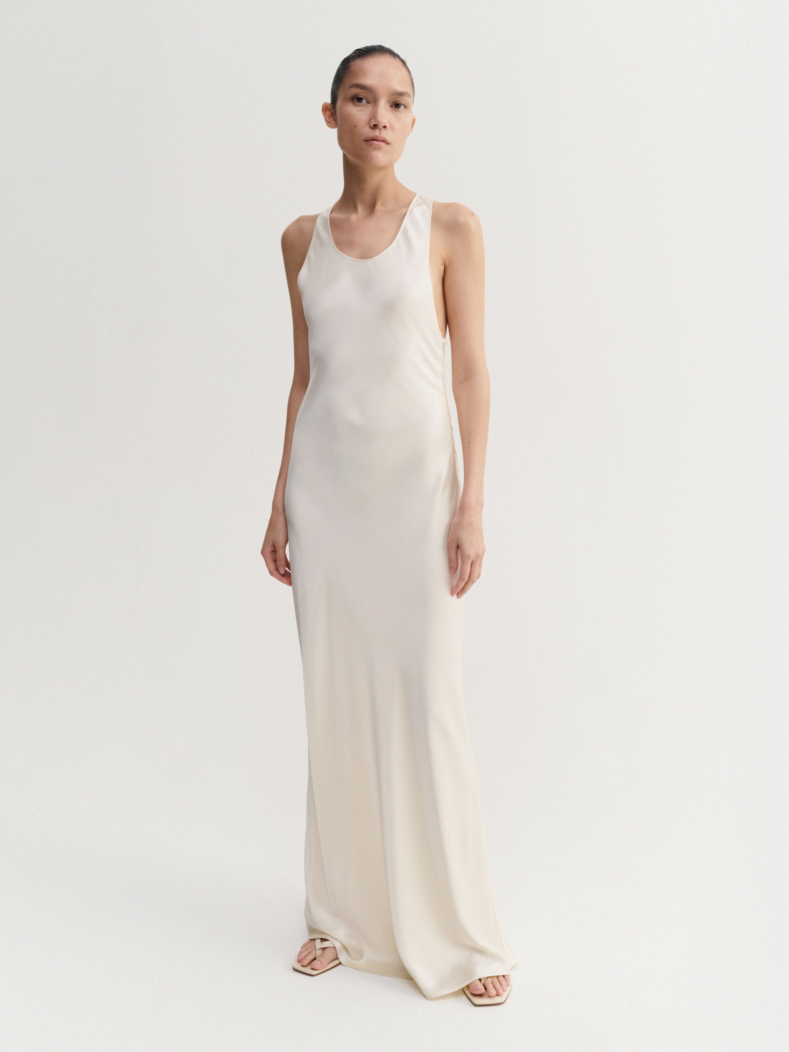 Zila Satin Dress Vanilla