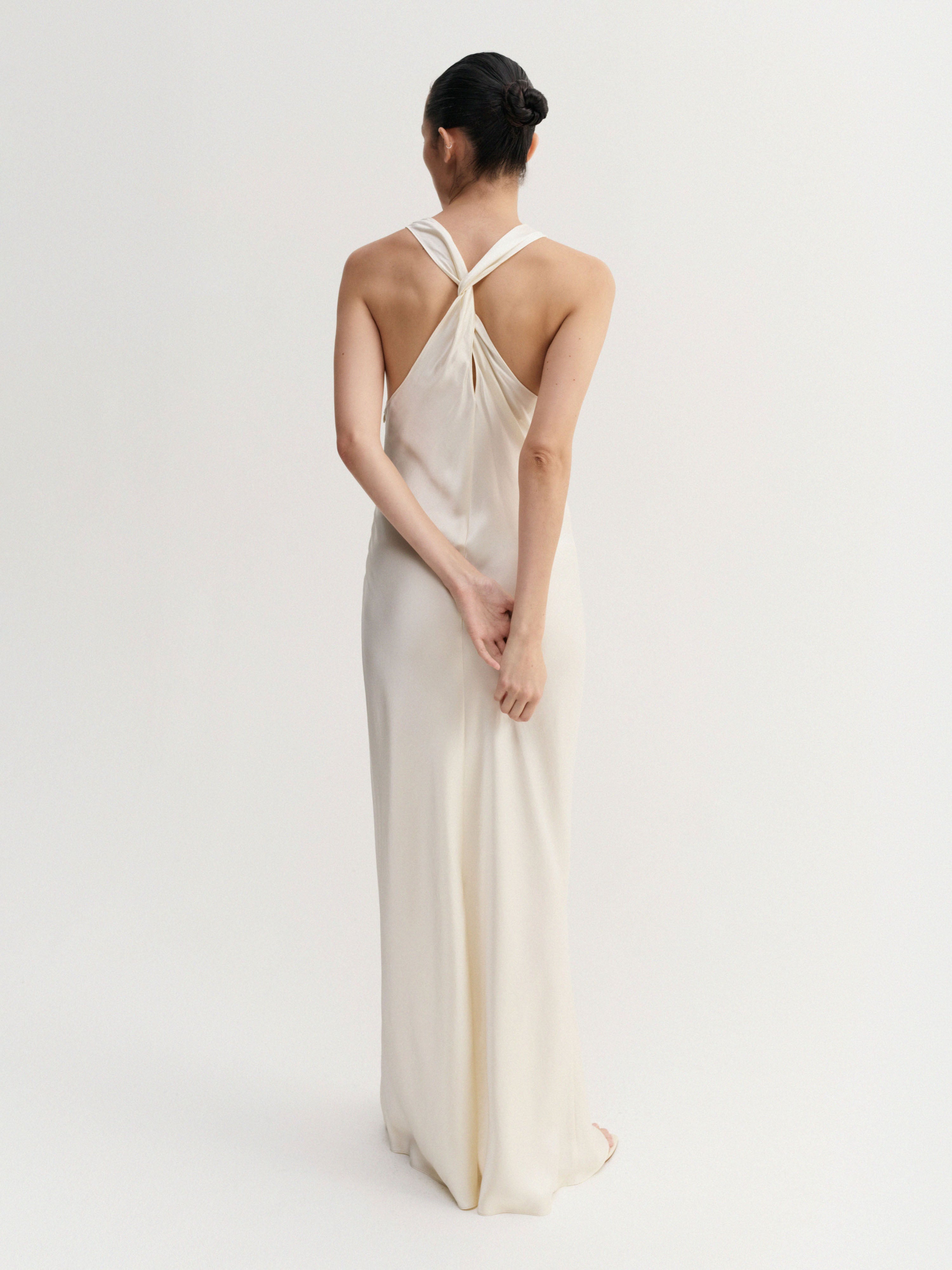 Zila Satin Dress Vanilla