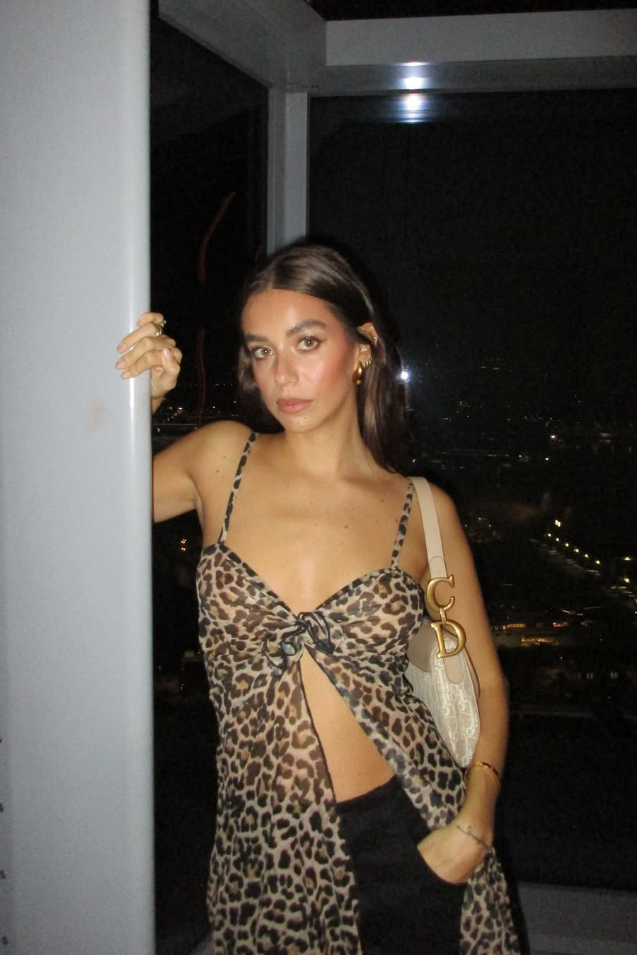 Mesh Maxi Top Animalier