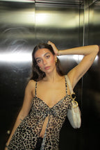 Mesh Maxi Top Animalier