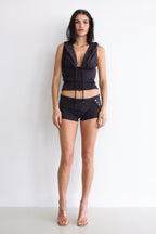 Zoe Knit Short Brown