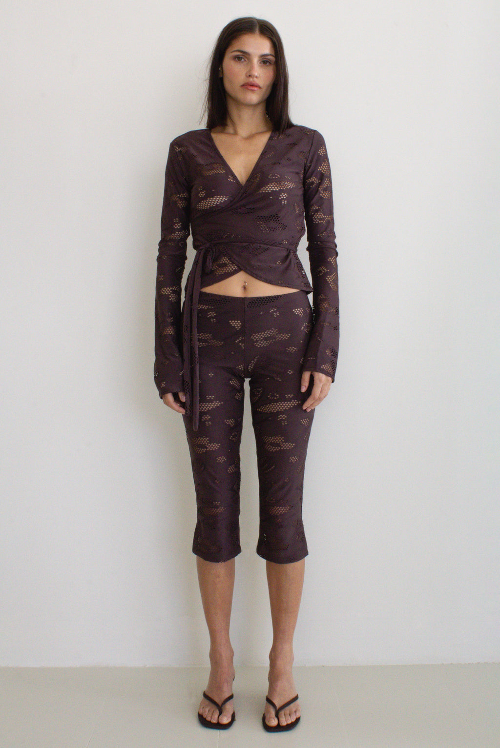 Buchi Capri Pants Brown