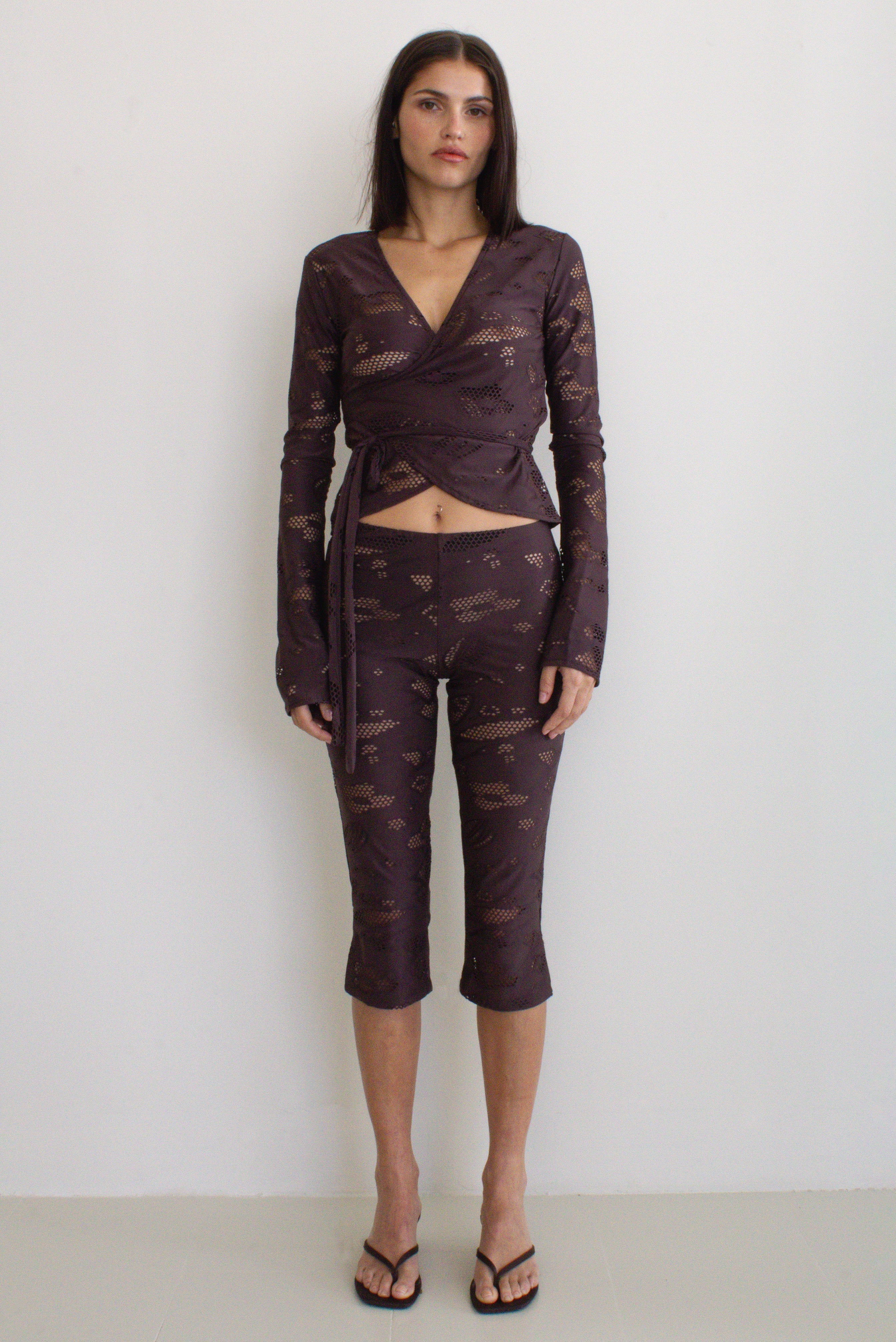 Buchi Capri Pants Brown
