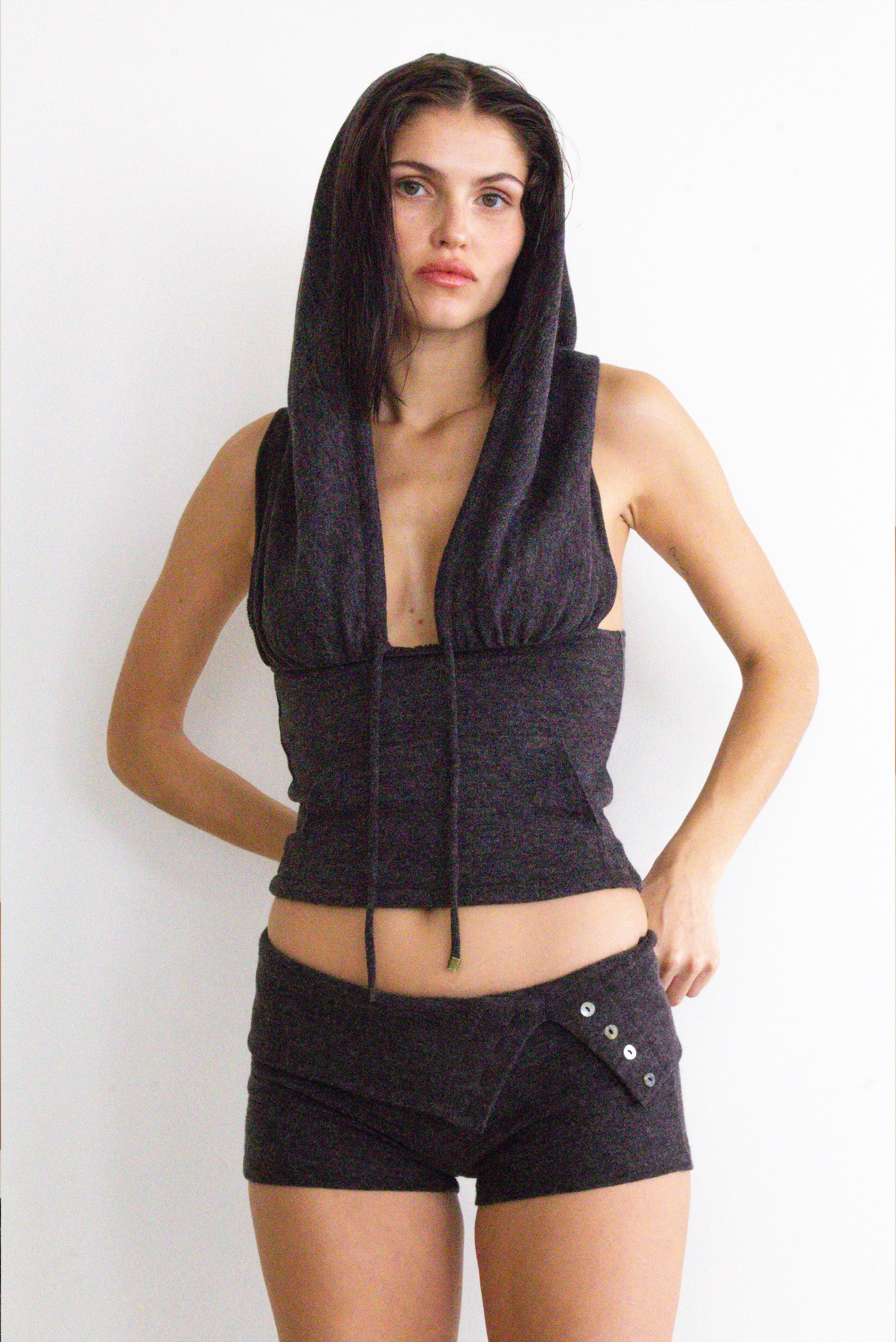 Zoe Knit Short Brown