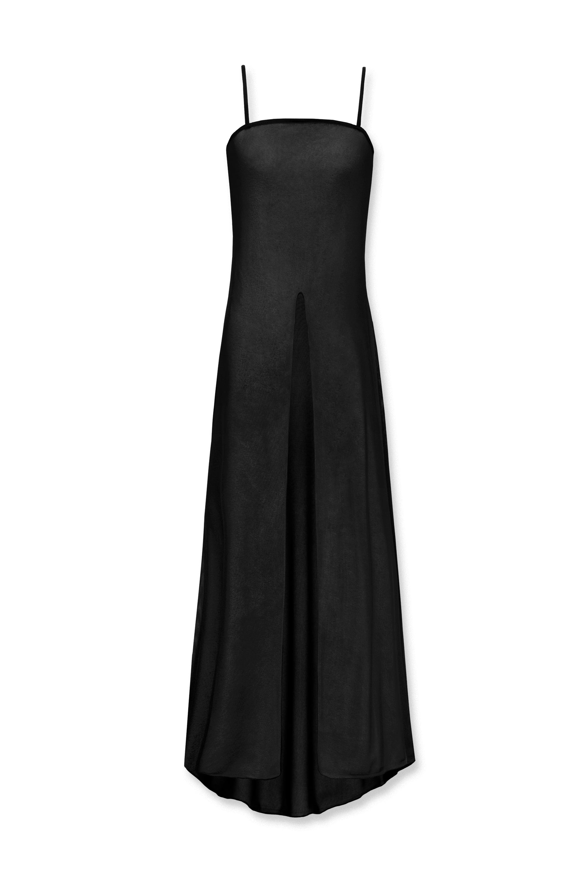Mesh Maxi Top Black