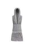 Zoe Knit Hood Top & Zoe Knit Short Grey
