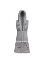 Zoe Knit Hood Top & Zoe Knit Short Grey