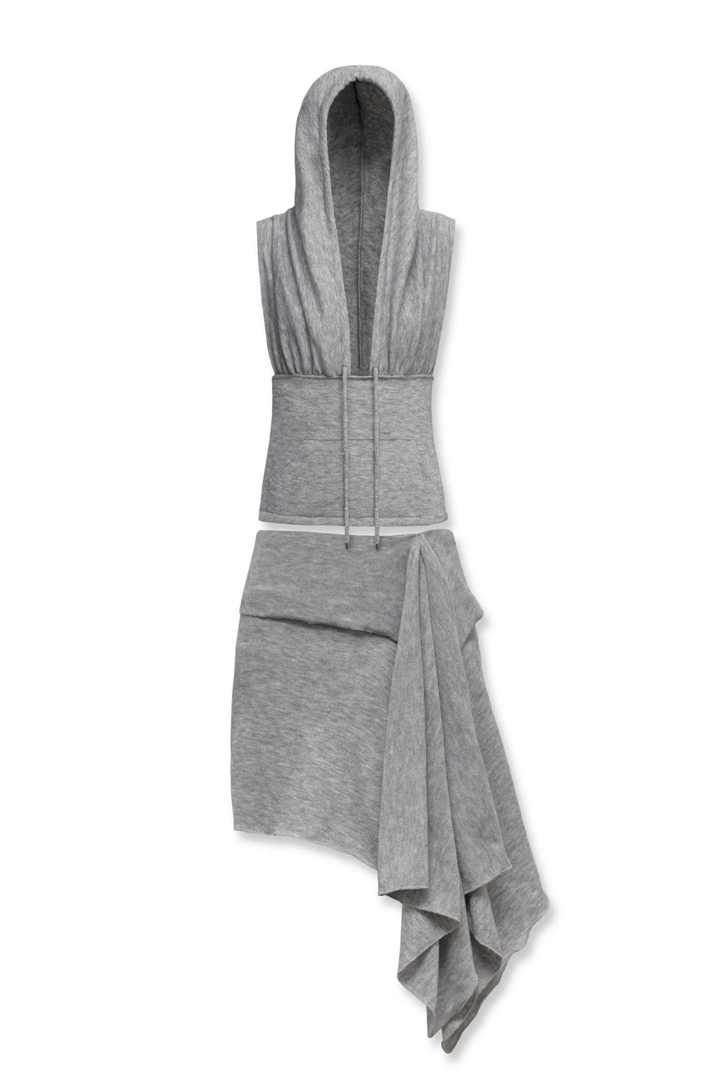 Zoe Knit Hood Top & Zoe Knit Skirt Grey