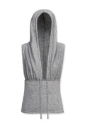 Zoe Knit Hood Top Grey