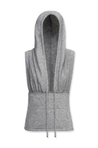 Zoe Knit Hood Top Grey