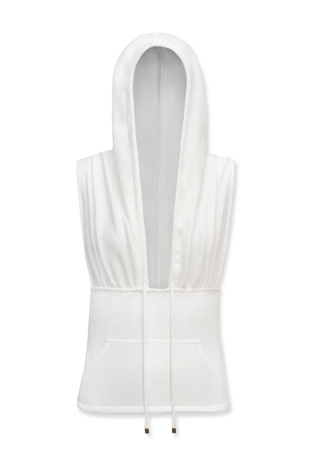 Zoe Knit Hood Top White