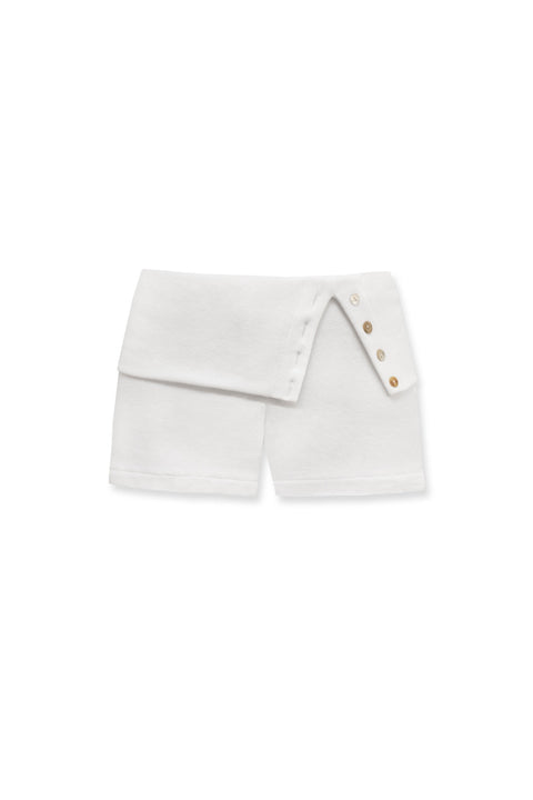 Zoe Knit Short White