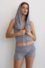 Zoe Knit Short Grey