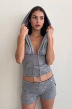 Zoe Knit Short Grey