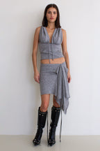 Zoe Knit Skirt Grey