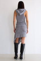 Zoe Knit Hood Top Grey